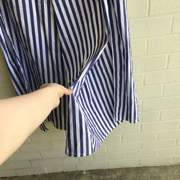 Onia Chloe Stripe Poplin Wide Leg Palazzo Pants - Picture 4 of 9